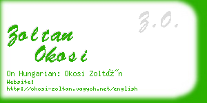 zoltan okosi business card